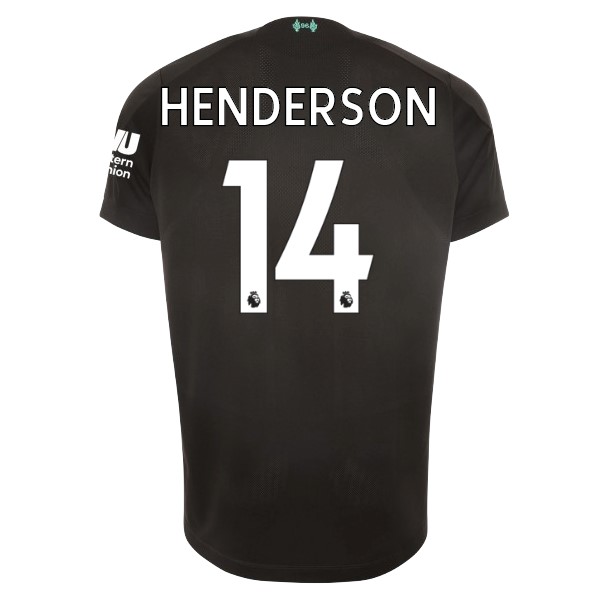 Maillot Football Liverpool NO.14 Henderson Third 2019-20 Noir